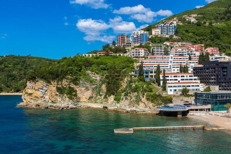 Photo for Mogren beach in Budva in a beautiful summer day, Montenegro - Royalty Free Image