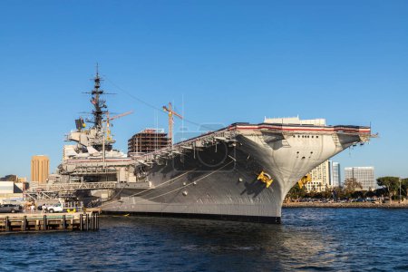 Photo for SAN DIEGO, USA - MARCH 29, 2020: Aircraft carrier USS Midway Museum  in San Diego, California, USA - Royalty Free Image