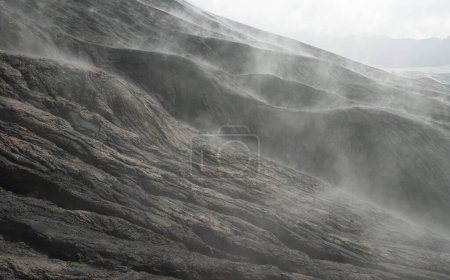 Foto de La lava solidificante es un fondo natural de una roca geológica - Imagen libre de derechos