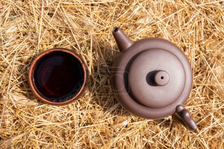 Photo for Chinese tea and tea drinking culture, ceramic teaware - Royalty Free Image