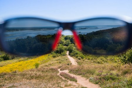 Photo for Sunglasses summer sun nature looking through - Royalty Free Image