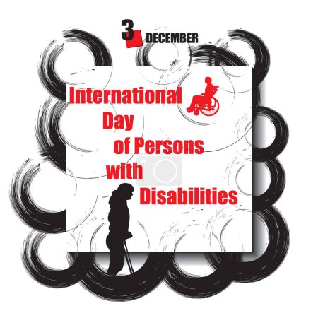 Téléchargez les illustrations : L "événement calendrier est célébré en décembre - Journée des personnes handicapées - en licence libre de droit