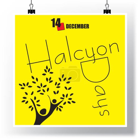 Téléchargez les illustrations : L "événement calendrier est célébré en Novembre - Journées Halcyon - en licence libre de droit