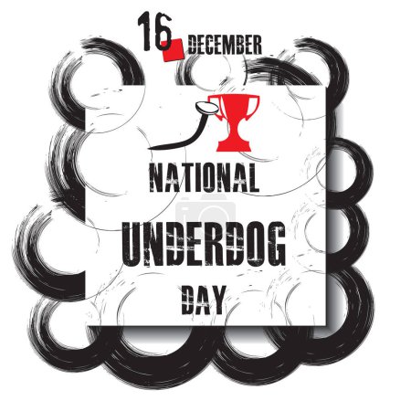 Illustration for The calendar event is celebrated in December - National Underdog Day - Royalty Free Image