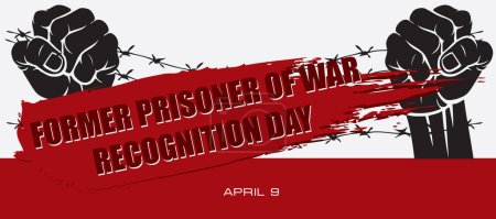 Illustration for Card for event april day - Former Prisoner Of War Recognition Day - Royalty Free Image