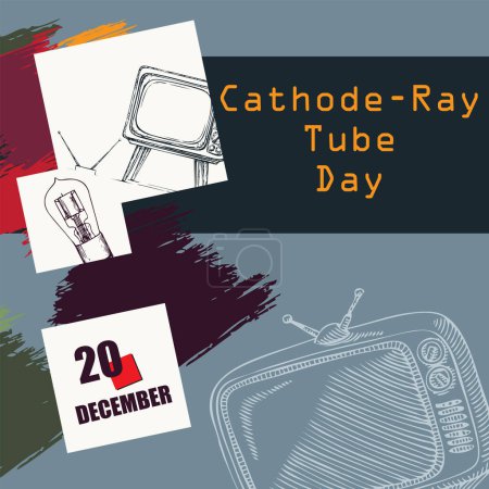 Téléchargez les illustrations : L "événement du calendrier est célébré en décembre - Cathode-Ray Tube Day - en licence libre de droit