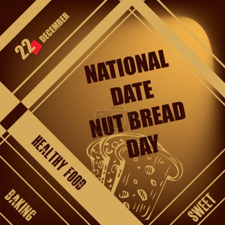 Téléchargez les illustrations : L "événement du calendrier est célébré en décembre - Journée du pain aux noix - en licence libre de droit