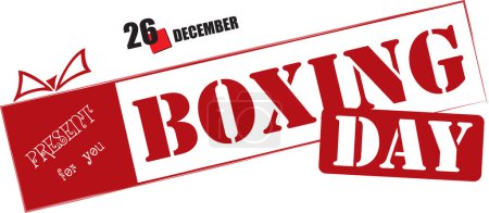 Téléchargez les illustrations : Texte timbré pour cet événement de décembre - Jour de la boxe - en licence libre de droit