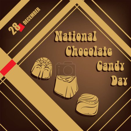 Téléchargez les illustrations : L "événement du calendrier est célébré en Décembre - Chocolate Candy Day - en licence libre de droit