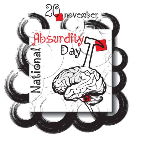 Téléchargez les illustrations : The calendar event is celebrated in November - National Absurdity Day - en licence libre de droit