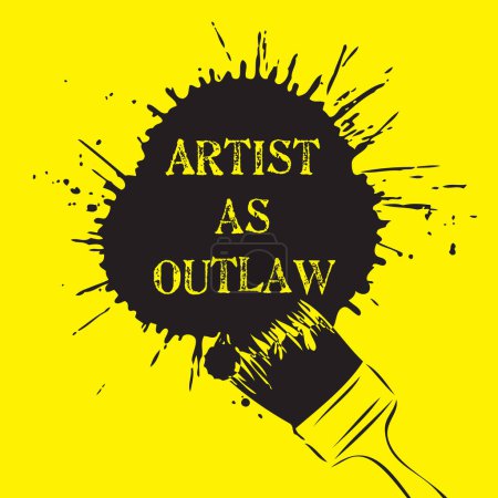 Téléchargez les illustrations : Life position and lifestyle - Artist as Outlaw. Vector illustration. - en licence libre de droit