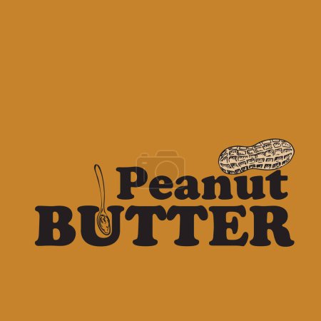 Illustration for Poster about common and healthy cooking oil - Peanut Butter - Royalty Free Image