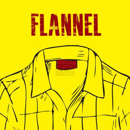 Illustration for A common form of clothing is universal for men and women from Flannel - Royalty Free Image