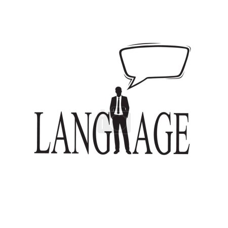 Téléchargez les illustrations : Banner on the topic Language is a sign system that correlates conceptual content and typical sound. - en licence libre de droit