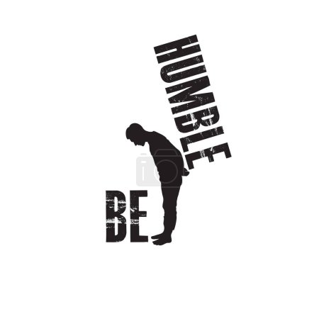 Illustration for A person who is aware of the notion of Be Humble - Royalty Free Image