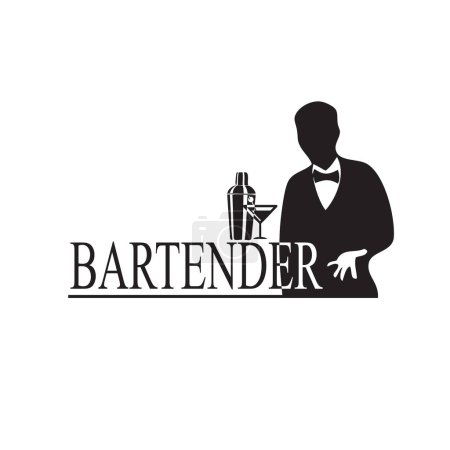 Illustration for Screensaver for bartender bar worker. Vector illustration - Royalty Free Image