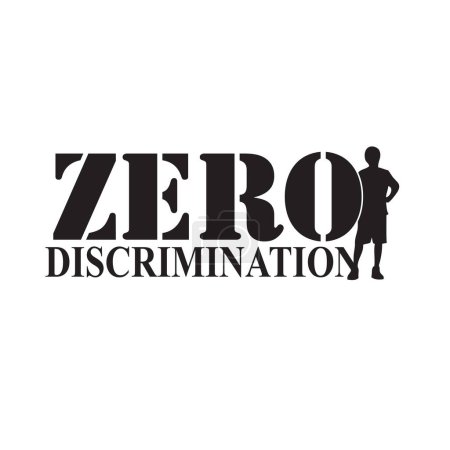 Ilustración de La erradicación de todas las formas de desigualdad y discriminación garantiza cero discriminación. - Imagen libre de derechos
