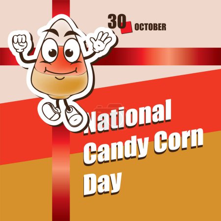 Téléchargez les illustrations : The calendar event is celebrated in October - National Candy Corn Day - en licence libre de droit