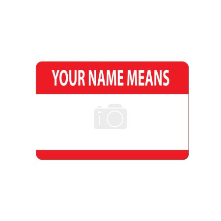 Illustration for Label with text What Your Name Means. - Royalty Free Image