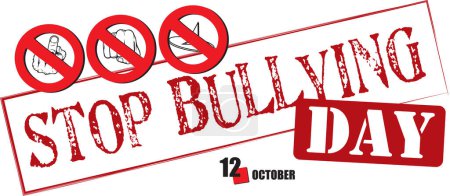 Illustration for Stamped text for this October event - National Stop Bullying Day - Royalty Free Image