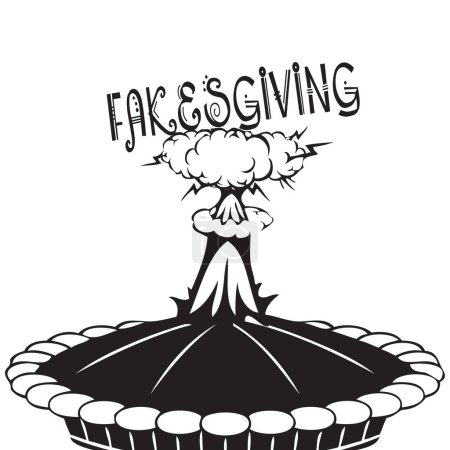Ilustración de Falsifica evento familiar dando a los creadores una fiesta alternativa de Acción de Gracias - Imagen libre de derechos