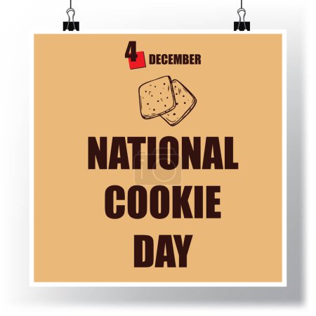 Téléchargez les illustrations : L "événement du calendrier est célébré en novembre - Journée nationale des cookies - en licence libre de droit