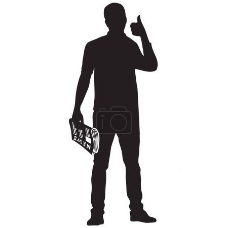 Illustration for The man raised his thumb in approval, appreciating Positive Media - Royalty Free Image