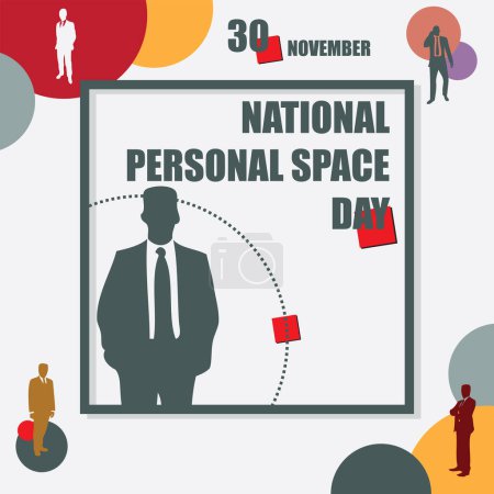 Téléchargez les illustrations : L "événement du calendrier est célébré en novembre - Journée nationale de l'espace personnel - en licence libre de droit