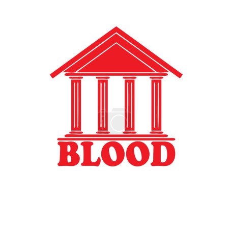Illustration for Poster for the blood donation industry - blood bank - Royalty Free Image