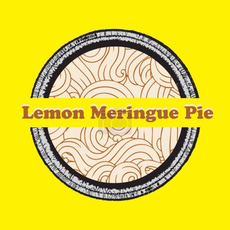 Illustration for Lemon Meringue Pie - easy sweet dessert baked in the oven - Royalty Free Image