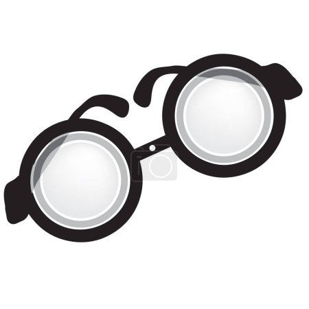 Illustration for Round spectacles for the visually impaired - Royalty Free Image