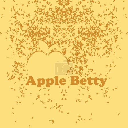 Illustration for Fruit dessert with fruit topped with Apple Betty crumbs - Royalty Free Image