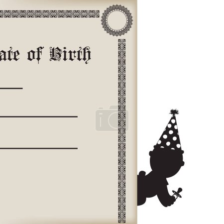 Ilustración de Ilustración vectorial sobre el tema Registro de nacimiento - Imagen libre de derechos