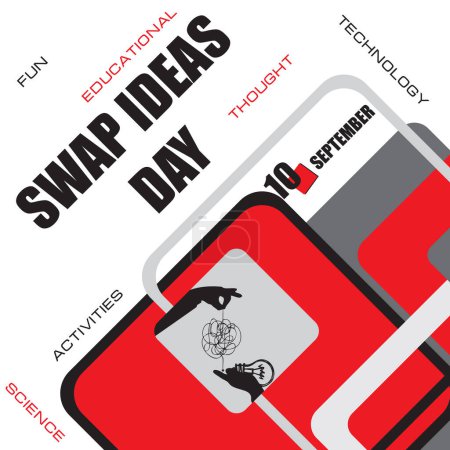 Téléchargez les illustrations : L "événement du calendrier est célébré en septembre - Swap Ideas Day - en licence libre de droit
