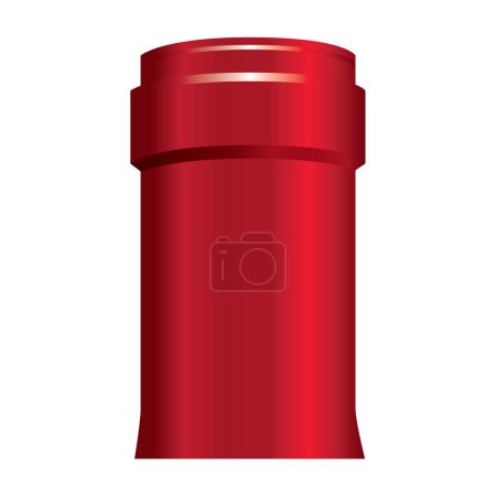Ilustración de Tapa de polietileno decorativa roja para corcho corcho de vino. - Imagen libre de derechos