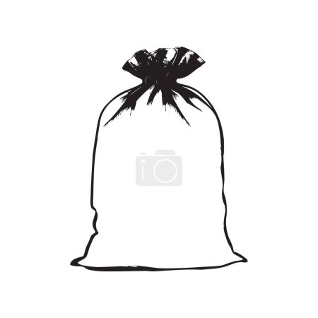 Illustration for Large storage bag for bulk materials - Royalty Free Image