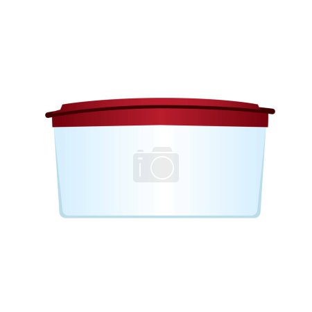 Illustration for Plastic container for storing liquid and bulk materials with a lid - Royalty Free Image