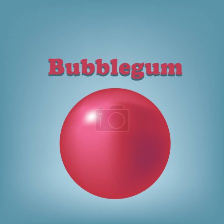 Illustration for Bubblegum poster. Hand-drawn vector image without AI. - Royalty Free Image