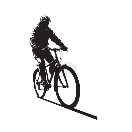 Téléchargez les illustrations : Cycliste en promenade. Illustration vectorielle sans IA - en licence libre de droit