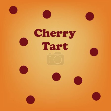 Illustration for Poster for baked with cherry dessert - Cherry Tart - Royalty Free Image