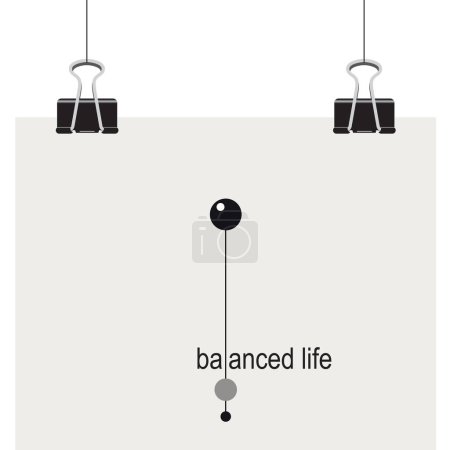 Affiche avec l'idée d'une vie équilibrée