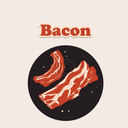 Affiche pour bacon - un type de porc salé à base de poitrine de b?uf