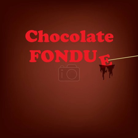 Ein gewöhnliches Schokoladendessert mit heißer Schokolade - Schokoladenfondue