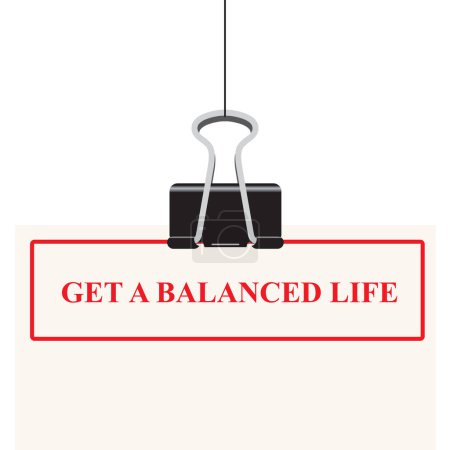 Une offre sur papier sécurisée avec un clip de bureau Get A Balanced Life