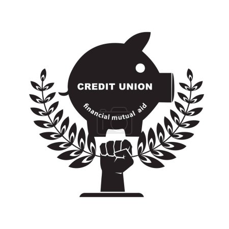 Information illustration about mutual financial assistance through Credit Union