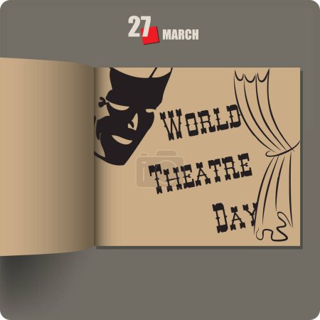Album spread with a date in March - World Theatre Day