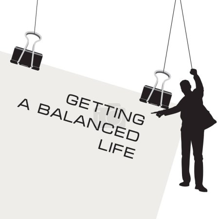 Vektorillustration des Geschäftsvorschlags Getting A Balanced Life