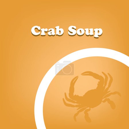 Poster mit Delikatessen aus Meeresfrüchten - Krabbensuppe