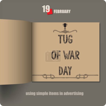 Album diffusé avec une date en Février Tug of War Day. Utilisation d'éléments simples dans la publicité