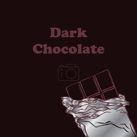 Cartel de chocolate negro para una de las golosinas de chocolate más populares